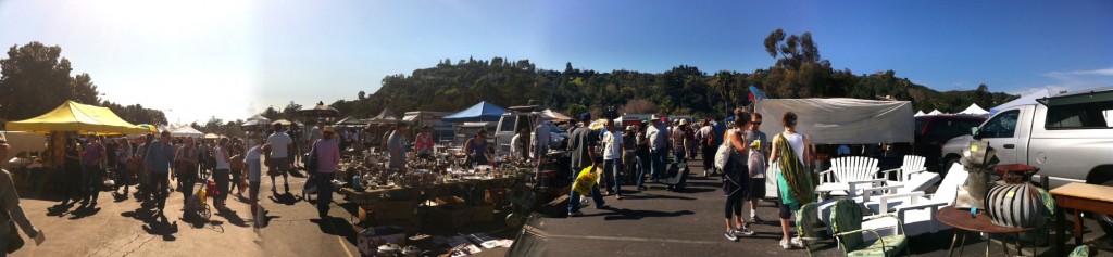 The Rose Bowl flea market in Los Angeles California