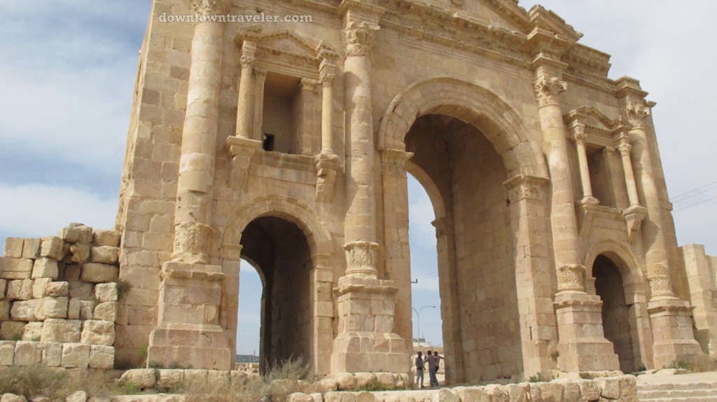 Ancient ruins in Jerash Jordan