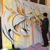 Fountain Art Fair_Ian Ross painting street art mural